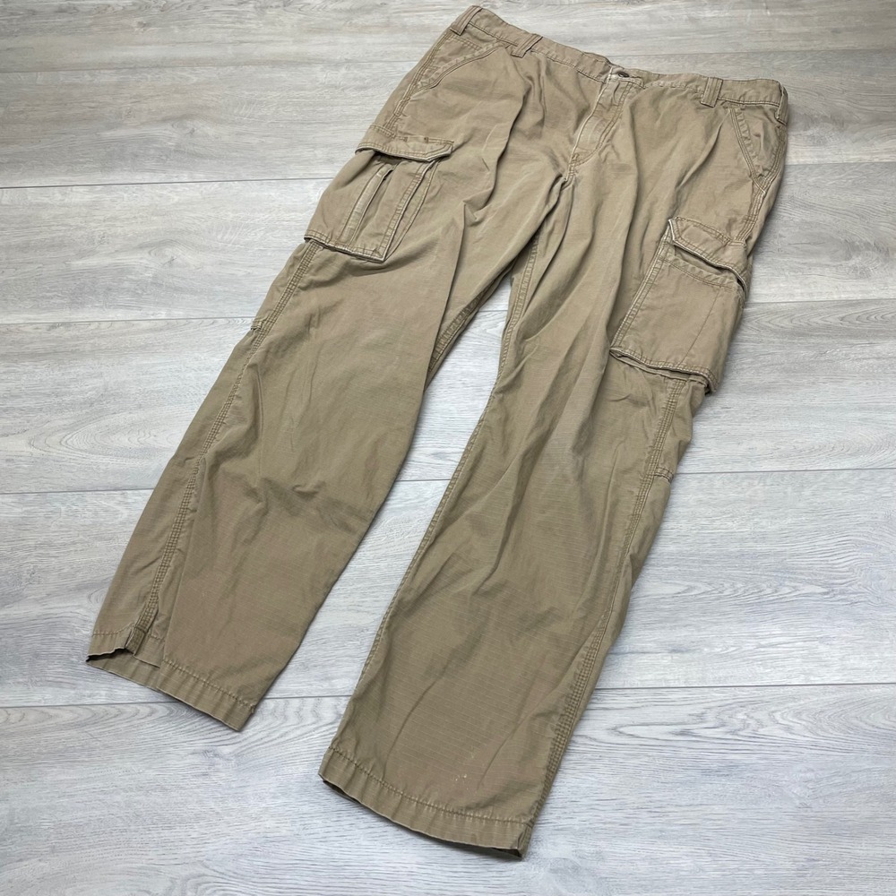 Carhartt Cargo Pants Mens 40x32 Brown Relaxed Fit Ripstop 101148-257